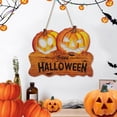 thumbnail image 1 of Decoración de Halloween, adornos de Halloween, decoración del hogar, calabazas de otoño con luces LED, letreros de madera para puerta de Halloween, decoración para colgar en la pared, etiqueta de cala, 1 of 8