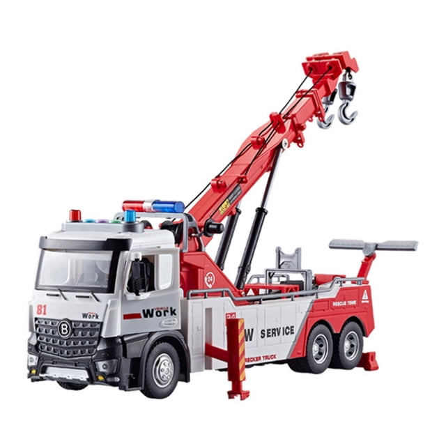 Camión Grúa 1/24, Juguete Para Fiestas, Grúa En Miniatura Con Luces Y Sonidos