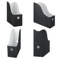 Dunwell Black Magazine File Holders (Set of 12), Sturdy Cardboard