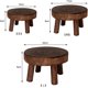 thumbnail image 2 of Soporte de madera para plantas SUREH, pequeño, redondo, para macetas, para uso interior y exterior, taburete de madera, soporte para plantas, decoración rústica., 2 of 7