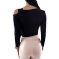 thumbnail image 3 of Gvmfive Women Long Sleeve Tops Ladies Sexy Open Shoulder Hollow Out Fits Blouse Shirt, 3 of 3