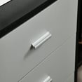 thumbnail image 5 of 3 Drawers Wood File Cabinet Mobile Lateral Filing Cabinet Printer Stand with 2 Open Storage Shelves for Home Office, Light Gray, 5 of 6