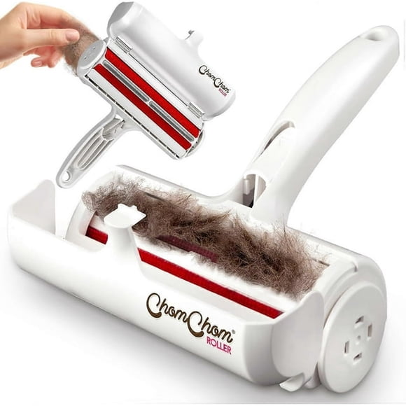 Roller Pet Hair Remover and Reusable Lint Roller - ChomChom Cat and Dog Hair Remover for Furniture, Couch, Carpet, Clothing and Bedding - Po