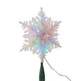 thumbnail image 2 of Kurt S. Adler 20-Light 10-Inch Clear Snowflake Treetop with Color-Changing RGB LED Bulbs, 2 of 4
