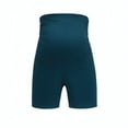 thumbnail image 5 of Women Maternity Shorts Over Belly Casual Soft Pregnancy Yoga Shorts Workout Stretchy Pants with Pockets Blue S, 5 of 7