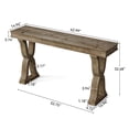thumbnail image 2 of Tribesigns 63-Inch Solid Wood Console Table, Farmhouse Narrow Entryway Table with X-Shaped Legs for Living Room, Hallway, or Foyer, 2 of 8