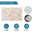 thumbnail image 6 of Pink Flowers Placemats Set of 4, Country Botanical Floral Leaves Romantic Placemats for Dining Table, Place Mats for Kitchen Tabletop, Waterproof Wipeable Dining Table Mats Set, 6 of 9