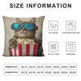 thumbnail image 5 of Qinuosi Funny Cat in The with Throw Pillow Case Cushion Cover Sofa Outoor ecorative Square White, 5 of 5