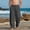 Gray, variant on Boys Cotton Linen Pants, Elastic Waist Quick Dry with Pockets Summer Casual Pants Gray 12
