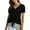 Black, variant on LIZUOJUNF Women Blouses Short Sleeve V Neck Shirts Business Casual Fashion Outfit, S