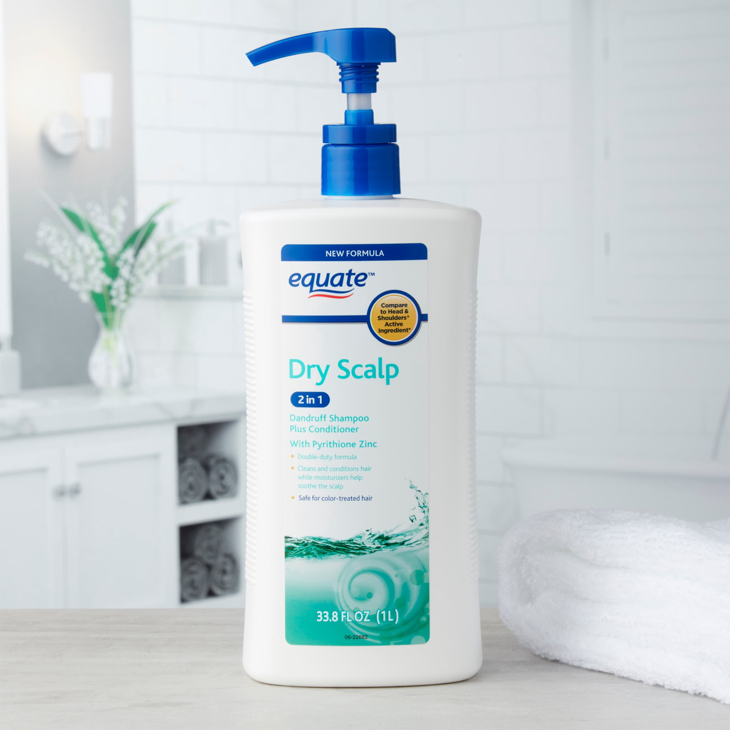 Equate 2-In-1 Dry Scalp Dandruff Shampoo & Conditioner, 33.8 fl oz