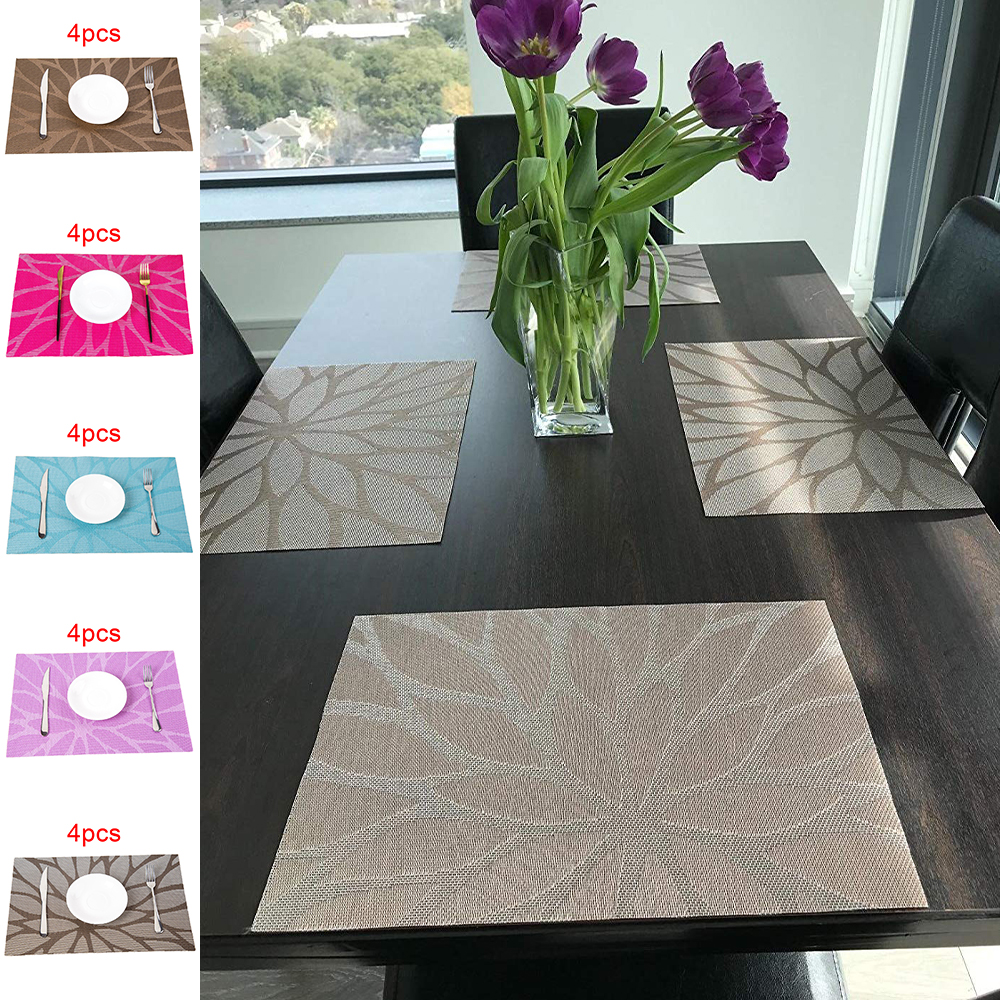 CUH Adult Modern European Style Placemats Non-Slip Restaurant Rectangle  Table Placemat PVC Dinner Hotel - Walmart.com
