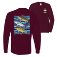 thumbnail image 1 of Largemouth Striped Smallmouth Big Bass Fish Fishing Mens Long Sleeve Shirt, 1 of 1