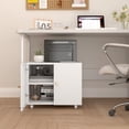 thumbnail image 2 of Metal Lateral Filing Cabinet, Printer Stand with Storage, Under Desk Filing Cabinet with Paper Storage Shelf, File Cabinet with Lock, Printer Holder with Wheels for Home Office, 2 of 9