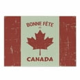 thumbnail image 1 of Canada Cutting Board, Happy Canada Day Concept Bonne Fete du Canada Words on Grungy Flag Effect, Decorative Tempered Glass Cutting and Serving Board, Small Size, Vermilion and Ivory, by Ambesonne, 1 of 1