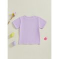 thumbnail image 6 of Toddler Kids Girls Easter Shirts 12 18 24 Months 2T 3T 4T 5T Fashion Short Sleeve Bunny Embroidery Tops Baby Spring T-Shirts, 6 of 9