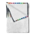 thumbnail image 2 of Crayon Soft Flannel Fleece Throw Blanket, Top and Bottom Symmetric Straight Border Children's Painting Crafts Simple Photo, Cozy Plush for Indoor and Outdoor Use, 60" x 80", Multicolor, by Ambesonne, 2 of 5