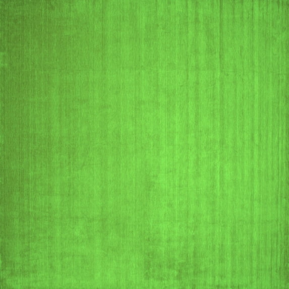 Ahgly Company Indoor Square Solid Green Modern Area Rugs, 8' Square