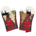 thumbnail image 4 of sweethay Guantes para horno, decoración navideña, guantes anticalor, accesorios navideños, decoraciones para festivales, alfombrilla aislante caliente, Kits de decoración para fiestas Izquierda sweethay HA070545-01, 4 of 6