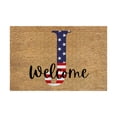 thumbnail image 2 of Zynviq Letter Doormats 19.7" X 31.5" Throw Rug Polyester Rectangular Brown Washable Small Rug for Kitchen, 2 of 6