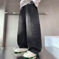 thumbnail image 2 of NOLDARES Boys Cargo Jeans Kids Baggy Elastic Waist Wide Leg Denim Pants with Pockets,Black,9-10 Y, 2 of 5