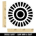 thumbnail image 2 of Scandinavian Abstract Sunflower Self-Inking Rubber Stamp Ink Stamper - Red Ink - Small 3/4 Inch, 2 of 7