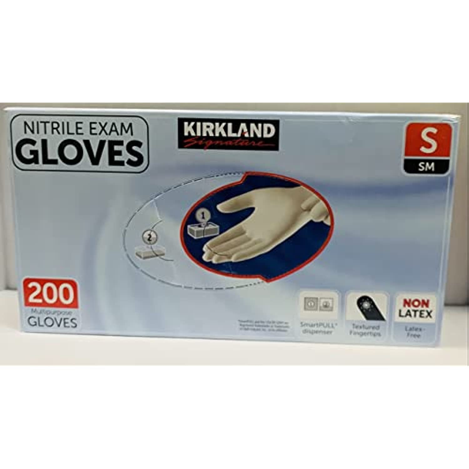 Kirkland Signature Nitrile Gloves, Box Of 200 Count, Small