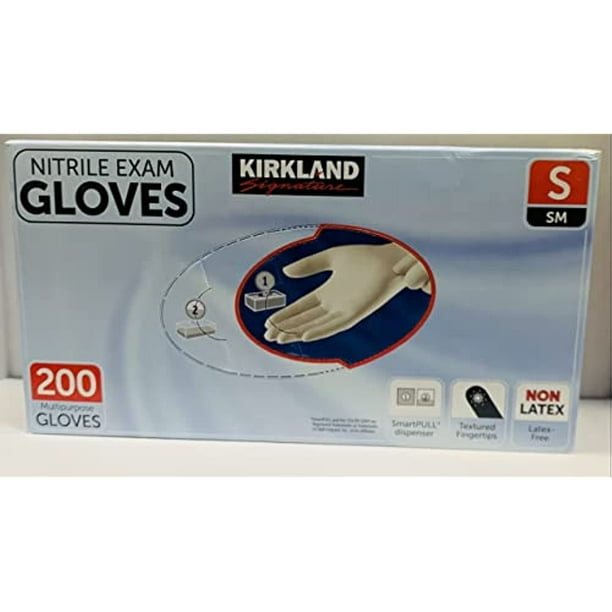 Kirkland Signature Nitrile Gloves, Box Of 200 Count, Small