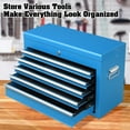 thumbnail image 4 of Ktaxon Tool Box, Portable 5 Drawer Steel Toolbox with Top Storage Tray & Carrying Handle, for Garage Trunk Household, Blue, 4 of 13