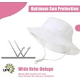thumbnail image 3 of Baby Sun Hat Toddler Beach Swim Hats UPF 50+ Summer Bucket Hat Kids Infant Wide Brim Adjustable Sun Hat for Baby Boy Girls Navy 2-5T, 3 of 5