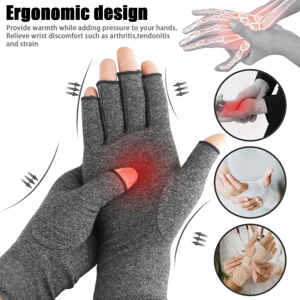 1Pair Arthritis Gloves Compression Hand Glove for Osteoarthritis