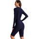 thumbnail image 2 of Traje de baño de una pieza para mujer, estilo boyleg, de manga larga, con protección solar, para buceo, deportivo, modesto, para entrenamiento., 2 of 5