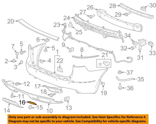 Buick GM OEM 13-17 Enclave-Bumper Trim-Reflector Left 22870717 ...