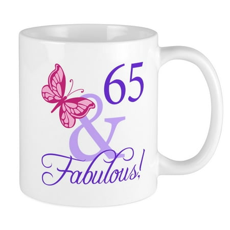 

CafePress - 65 And Fabulous Mug - Ceramic Coffee Tea Novelty Mug Cup 11 oz