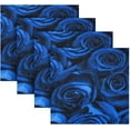 thumbnail image 5 of GZHJMY Blue Rose Floral Napkins Table Decorations Napkin Set for Gift Giving, Dining, Parties 20 x 20in, 5 of 7