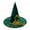 Green, variant on Eosunjian Durable Witch Hat Rose-lace Decor Witch Hat for Halloween Green Party Cosplay Accessory Lightweight Durable Role-play Hat with Exquisite