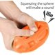 thumbnail image 2 of Pelota de rugby para perros, juguete chirriante Pelota masticable para perros agresivos Goma masticable con sonido chirriante, casi indestructible, para perros medianos y grandes (naranja) JFHHH pequeña, 2 of 5