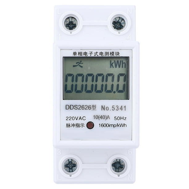 Medidor de energía digital, medidor de energía de carril DIN monofásico DDS2626 2P Medidor de KWH diseñado a medida