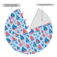 thumbnail image 2 of Yiaed Sailboats On A Waves Print Christmas Tree Skirt , Tree SkirtsTree Mat for Christmas Winter Holiday Indoor Decorations-36", 2 of 7