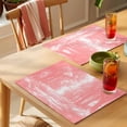thumbnail image 4 of Pink Trees Placemats Set of 4 Forest Art Decor Spring Summer Nature Leaf Place Mats Indoor Wipeable Table Mats Washable Cloth Dining Table Placemats for Kitchen Holiday Party Home Decor 13x19 Inch, 4 of 9