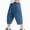Blue, variant on With Pockets Girls Jeans Elastic Waist Straight Leg High Waist Denim Pants,Blue,Size 3