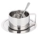 thumbnail image 1 of Juego de taza de café de acero inoxidable de primera calidad con taza, plato y cuchara con aislamiento de doble pared para una experiencia de bebida inigualable, 1 of 8