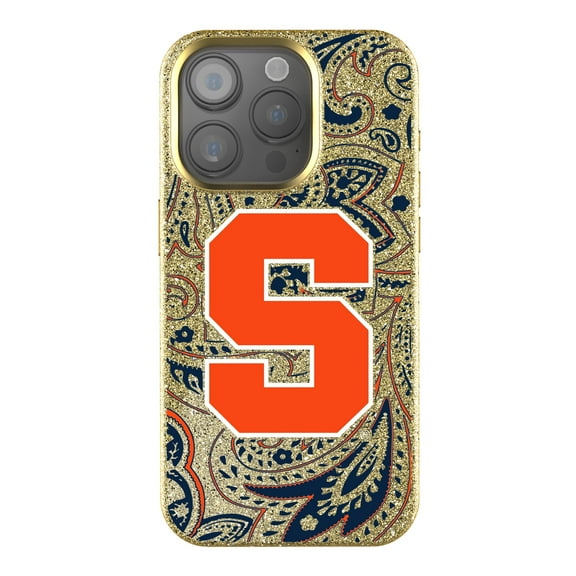 Keyscaper Syracuse Orange Paisley Bling iPhone Case