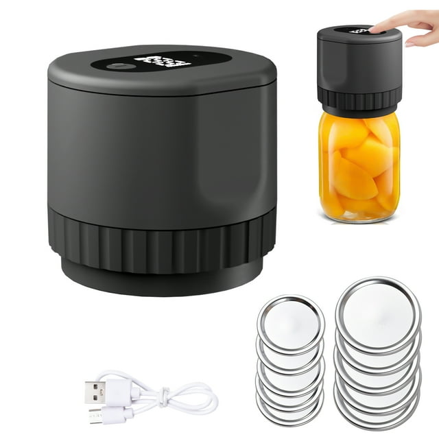 Capper,With Wide-mouth And Jar Sealer And Jar Lids Sealer Kit And Fermentation Wide-mouth And Jar Wide Mouth And Kit Wide Mouth And Mouth Jars 10 Jar Lid Fermentation 10 Jar Jars Handheld Sealer