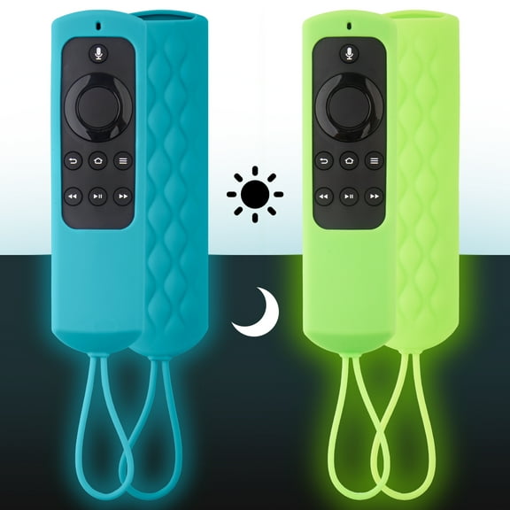 Oulastool Glow in The Dark Firestick Remote Cover, Green and Blue