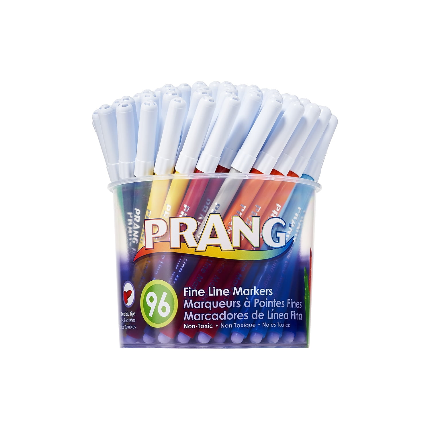 Prang Fine Line Classic Markers Set Fine Marker Point - 2.75 mm Marker Point Size - Black, Blue, Brown, Gray, Green, Light Blue, Light Green, Orange, Pink, Purple, Red, ... - 96 / Set