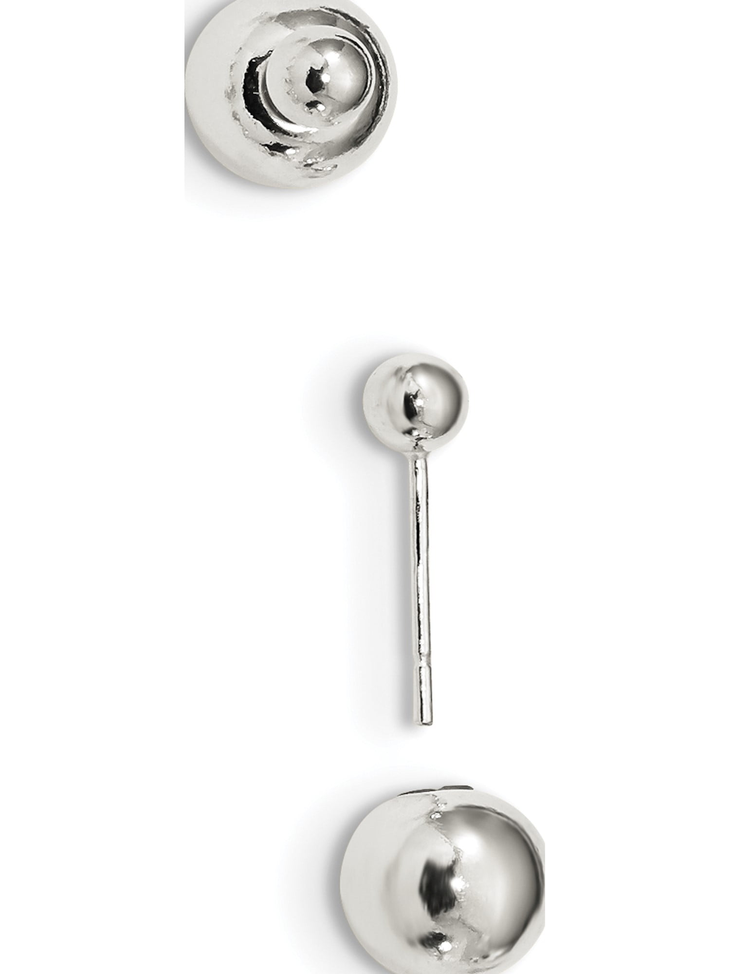 Sterling Silver Polished 4mm//8mm Ball Front Back Post Earrings Front /& Back 4 and 8 mm 4 and 8 mm Ball Earrings Jewelry