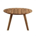 thumbnail image 3 of Walker Edison 30" Solid Acacia Wood Round Coffee Table in Brown, 3 of 10