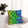 thumbnail image 6 of Pofeuu Multicolored Butterflies Print Double-sided plush pillowcase Square Throw Pillow Covers Pillows Cover for Living Room Bedroom Sofa Couch Cushion Cover（No pillow core）-26"x26", 6 of 7