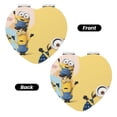 thumbnail image 2 of Pofeuu Minions for Portable Pocket Makeup Mirror PU Cover Compact Travel Mirror with Normal and Magnifying Double Sided Glass-Round Shape-Heart Shape, 2 of 9